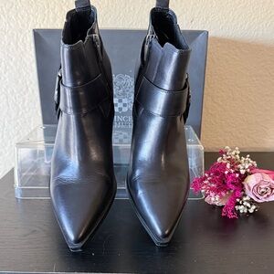 Vince Camuto Berindal Sleek Black Ankle Booties